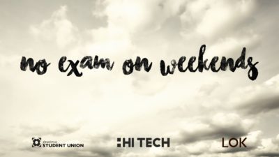 Read more about the article No exam on weekends!
